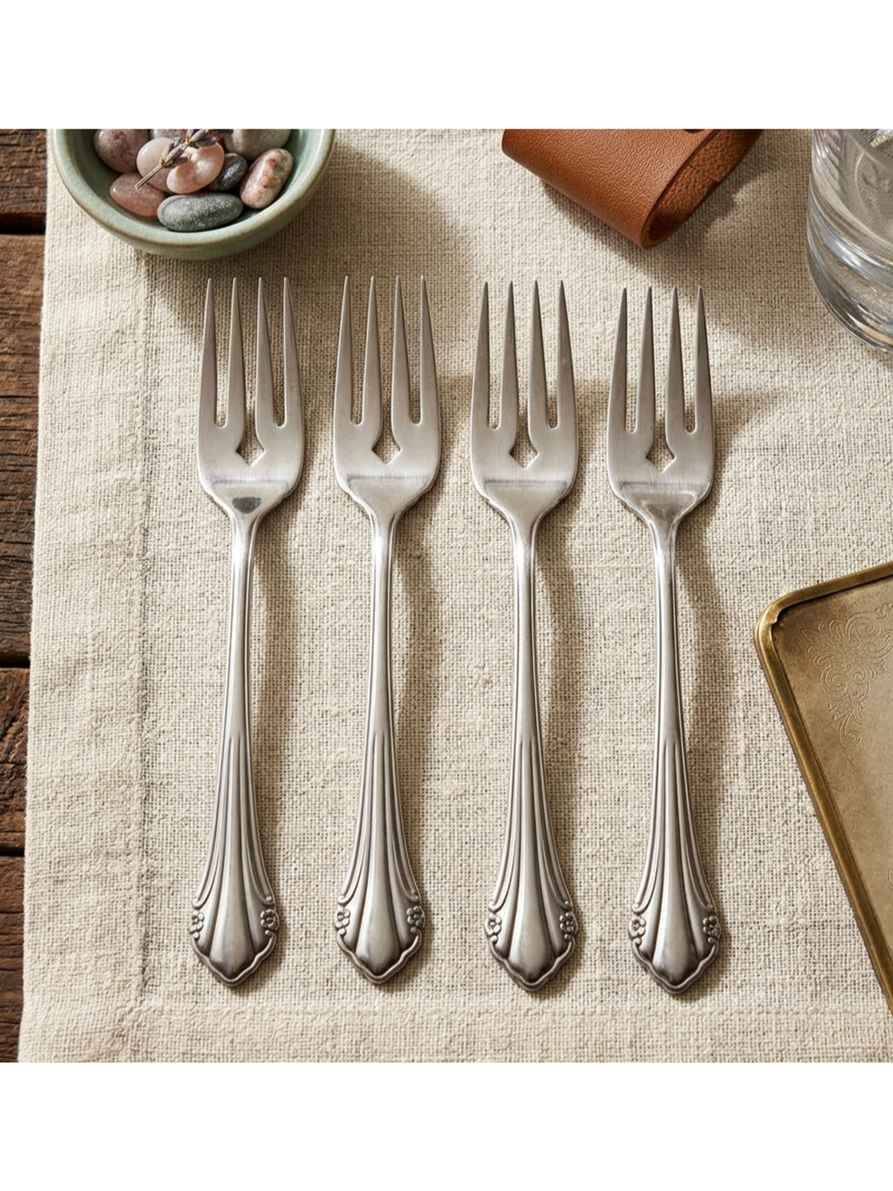 Oneida 1881 Rogers BITTERSWEET REPOSE 4pc Lot Salad Fork